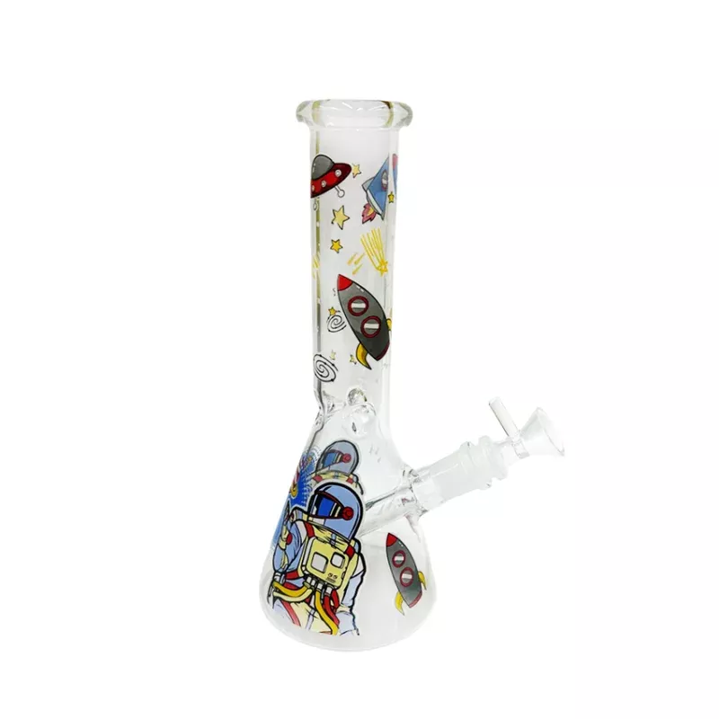 10 R&M Glass Bong Beaker bottom Water Pipe - (1 Count)