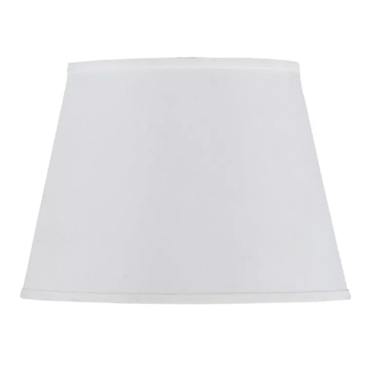 11" TALL WHITE ROUND HARDBACK FABRIC SHADE
