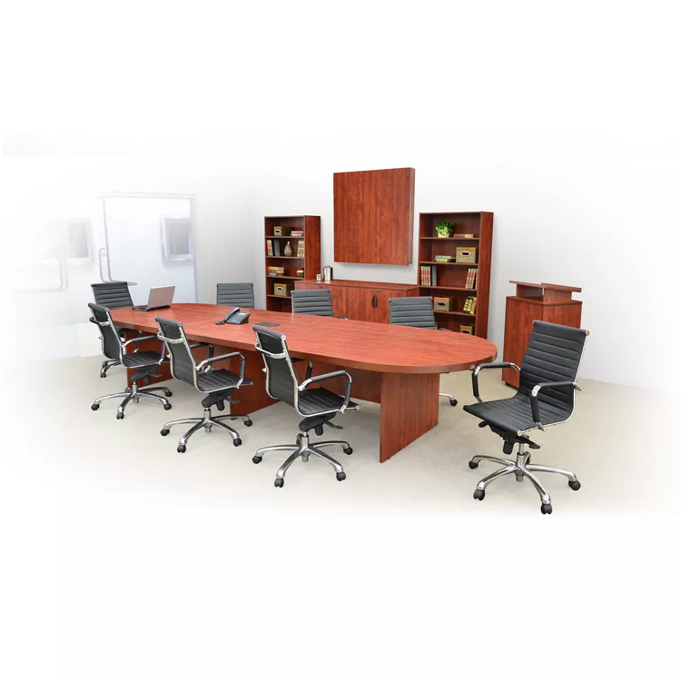 144 Modular Racetrack Conference Table Cherry Power Grommet - Regency Seating