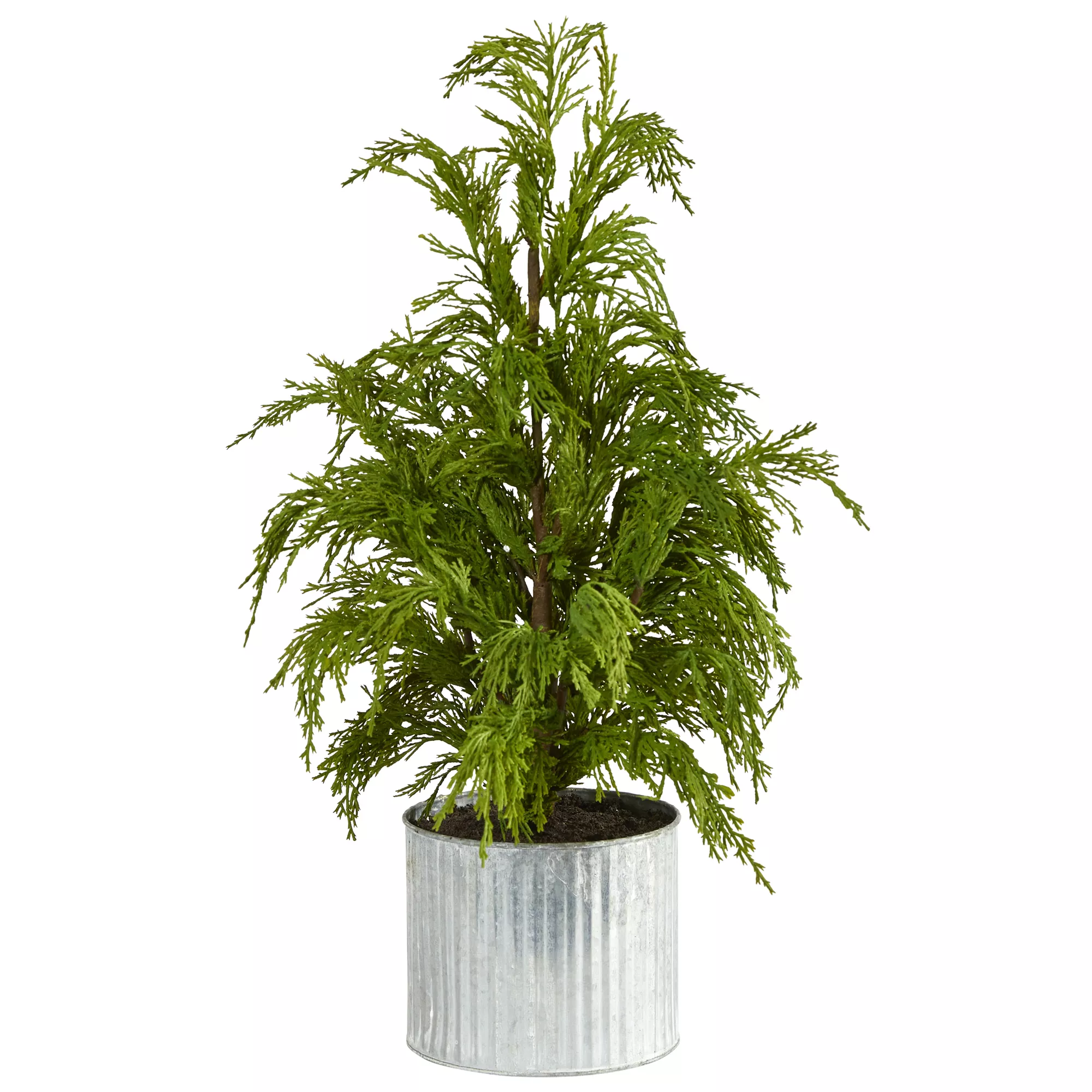 2' Artificial Medium Cedar Tree in Decorative Planter