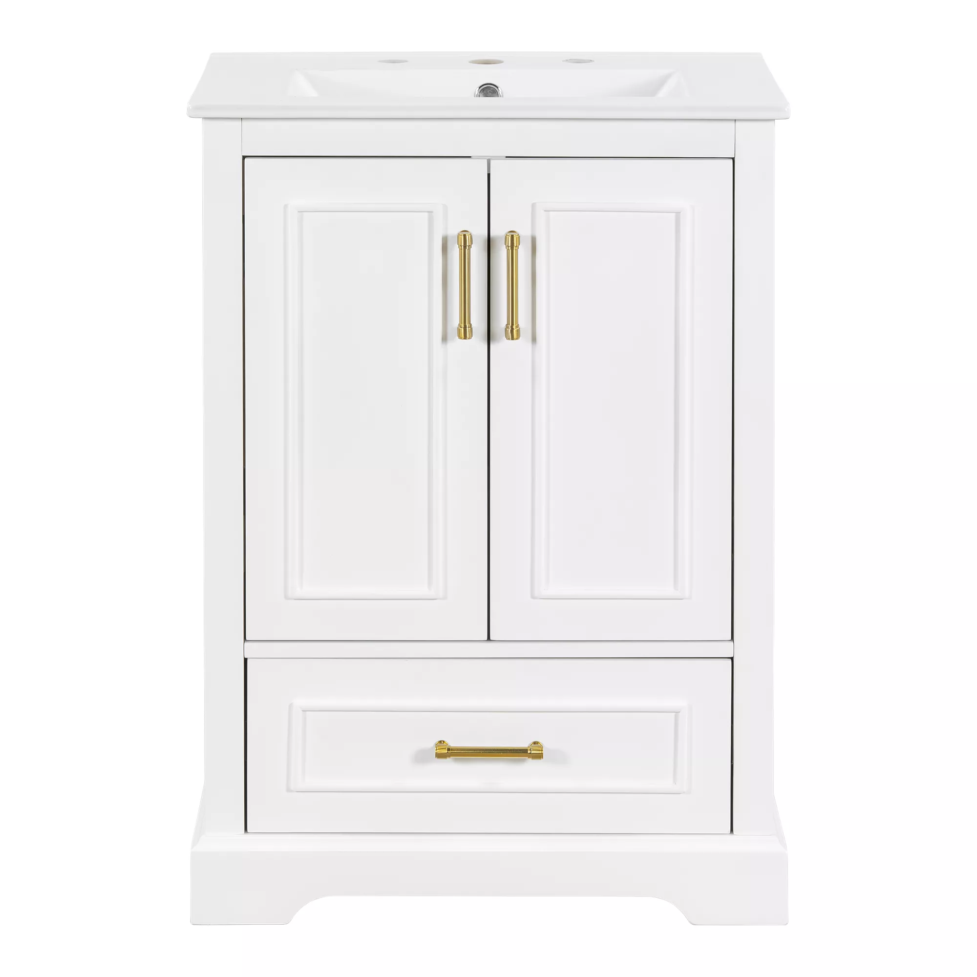 24"Modern Bathroom Vanity with Ceramic Sink