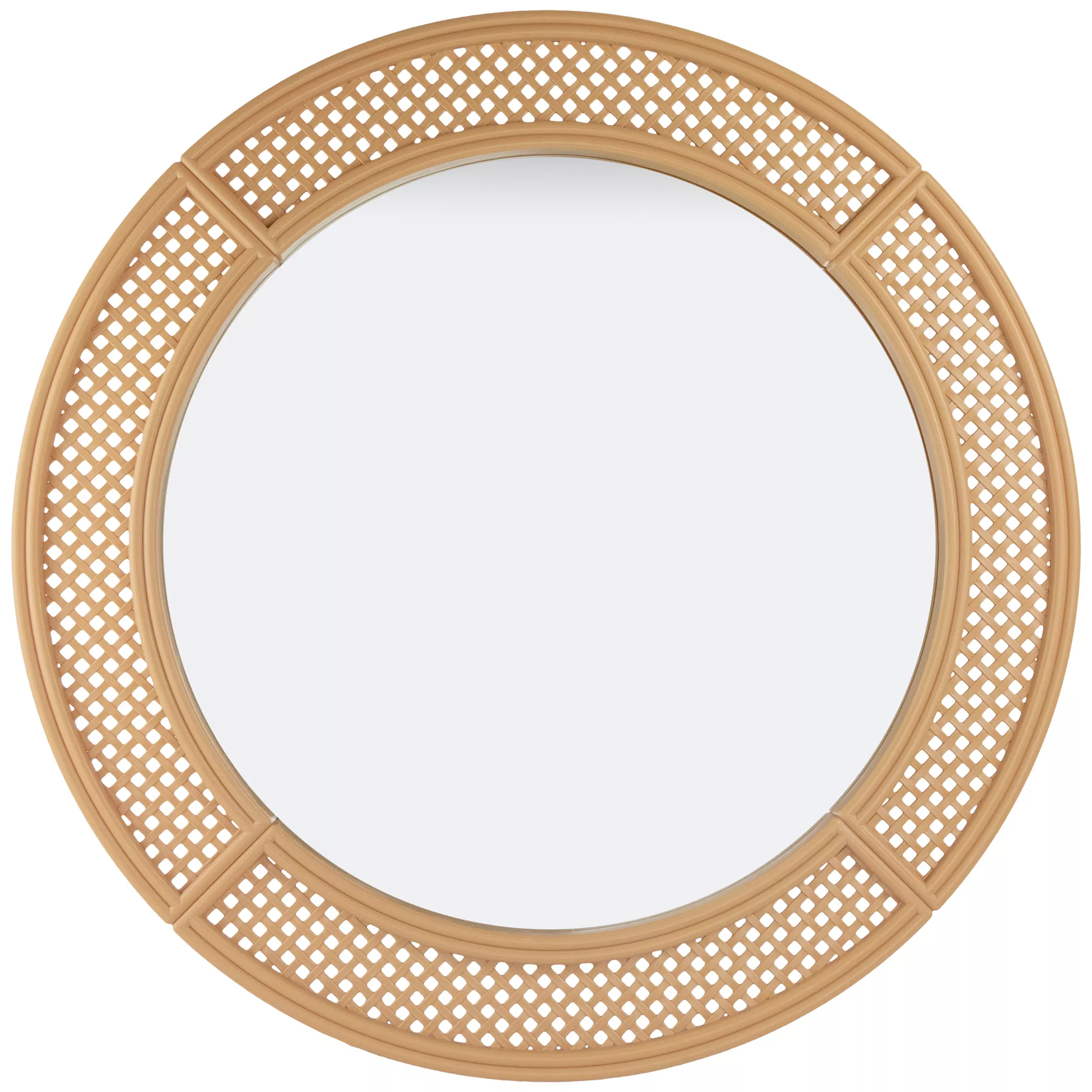 30" Round Woven Style Wall Mirror