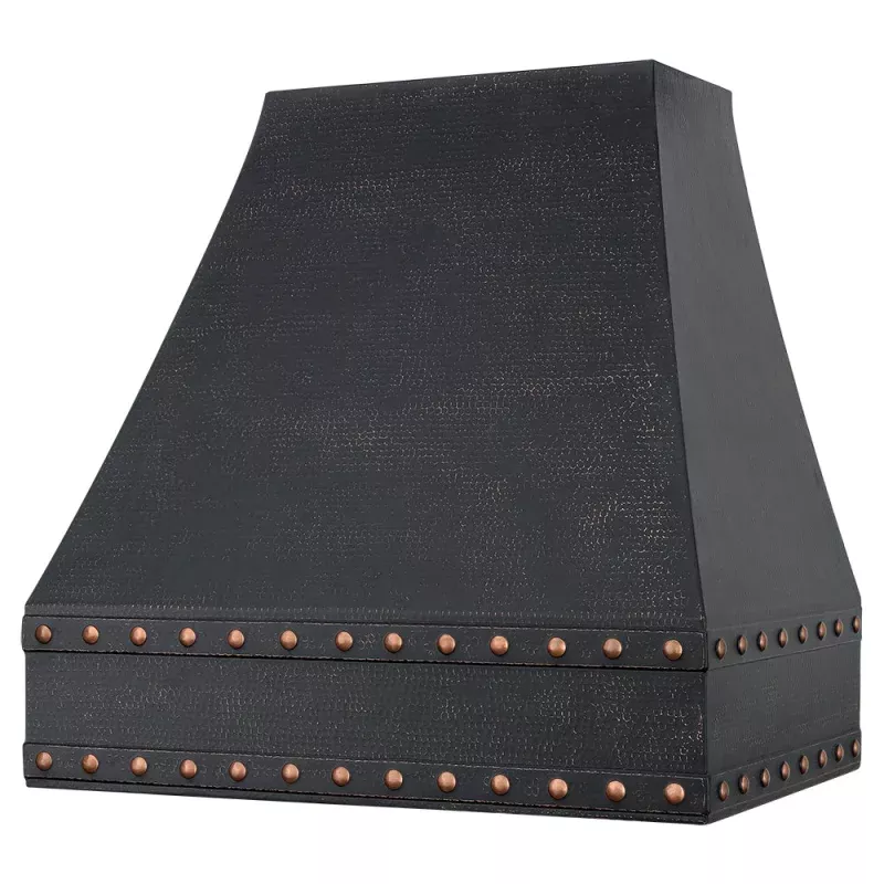 36" Black Glazed Hammered Copper Range Hood with 1250 CFM Blower