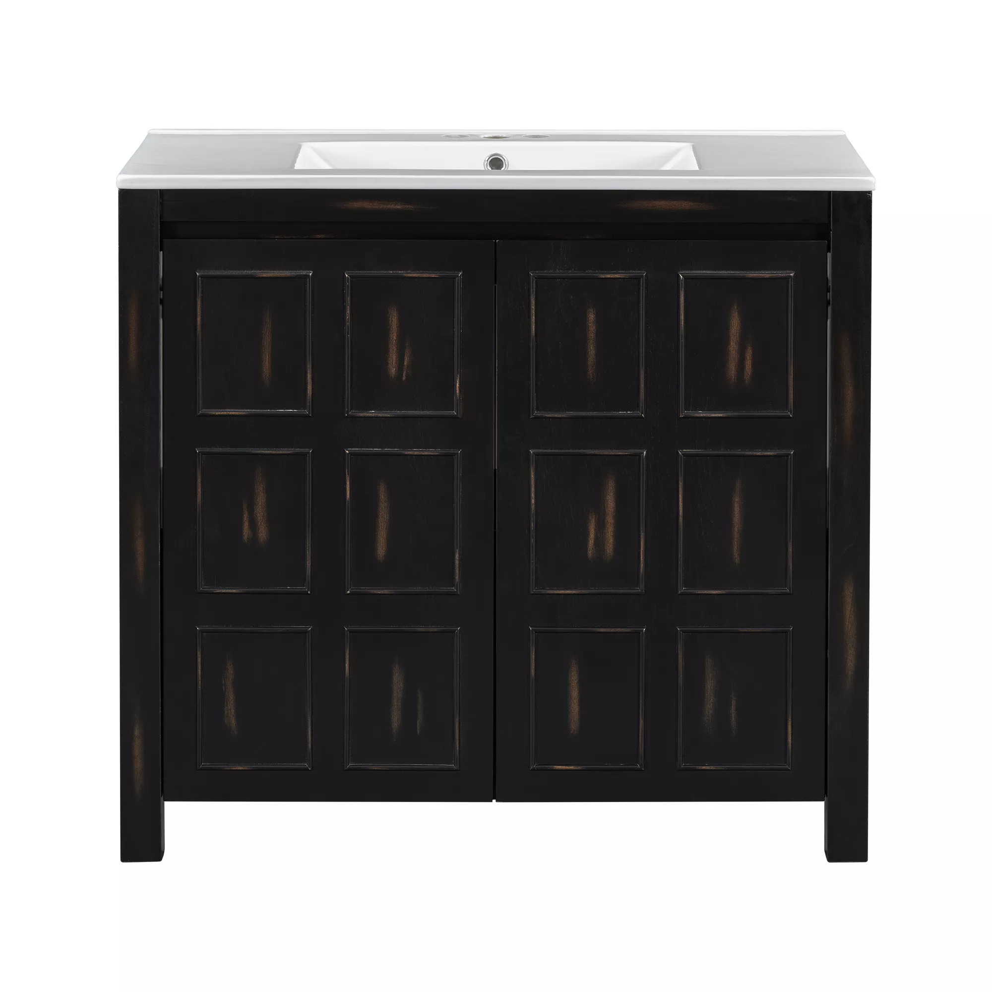 36" Retro Bathroom Vanity Organizer with Sink