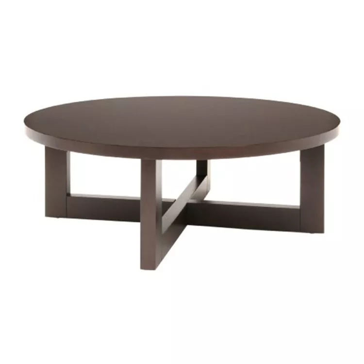 37" Round Coffee Table- Mocha Walnut