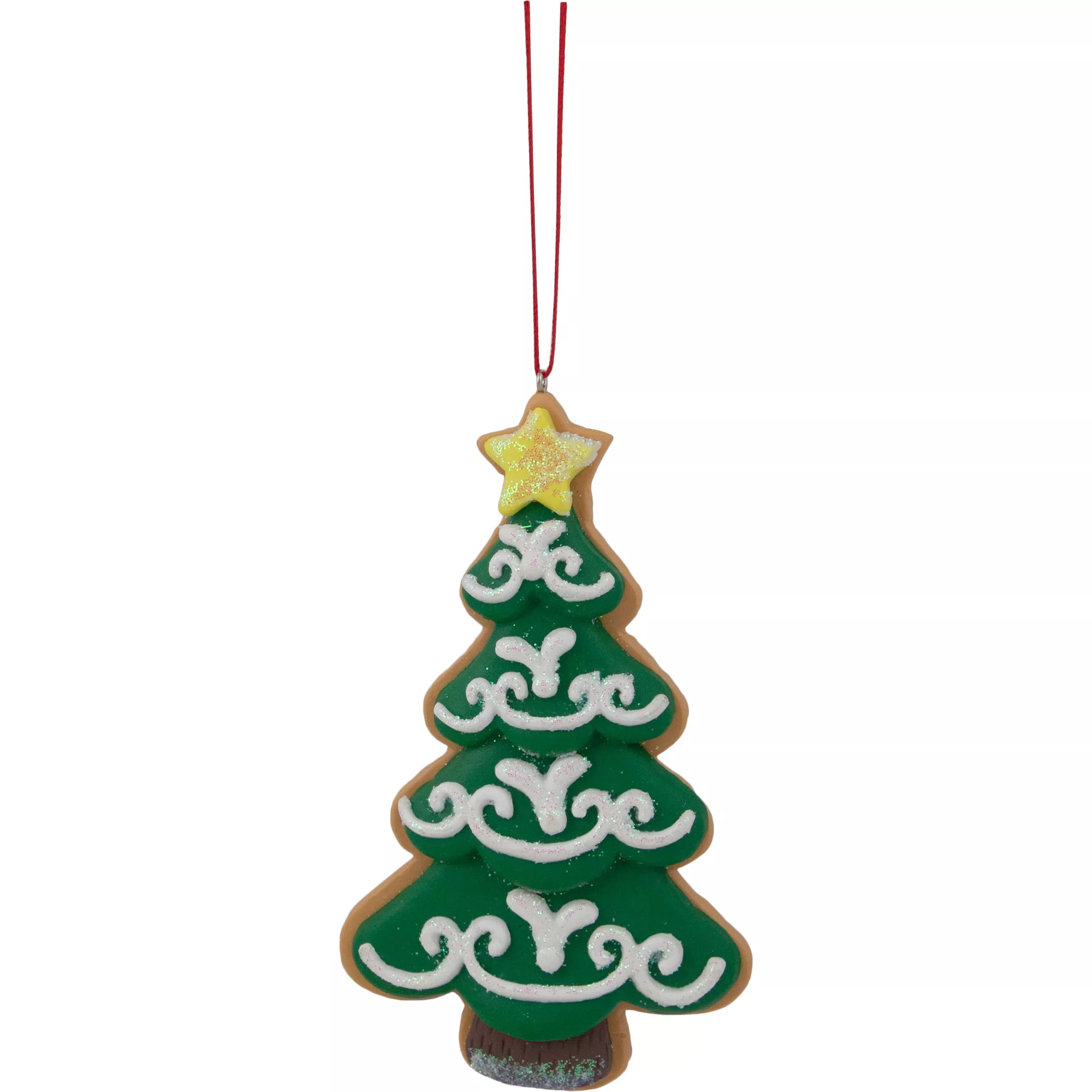 4.75" Glittered Christmas Tree Cookie Ornament