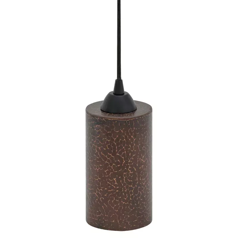 4" Copper Round Cylinder Pendant Light