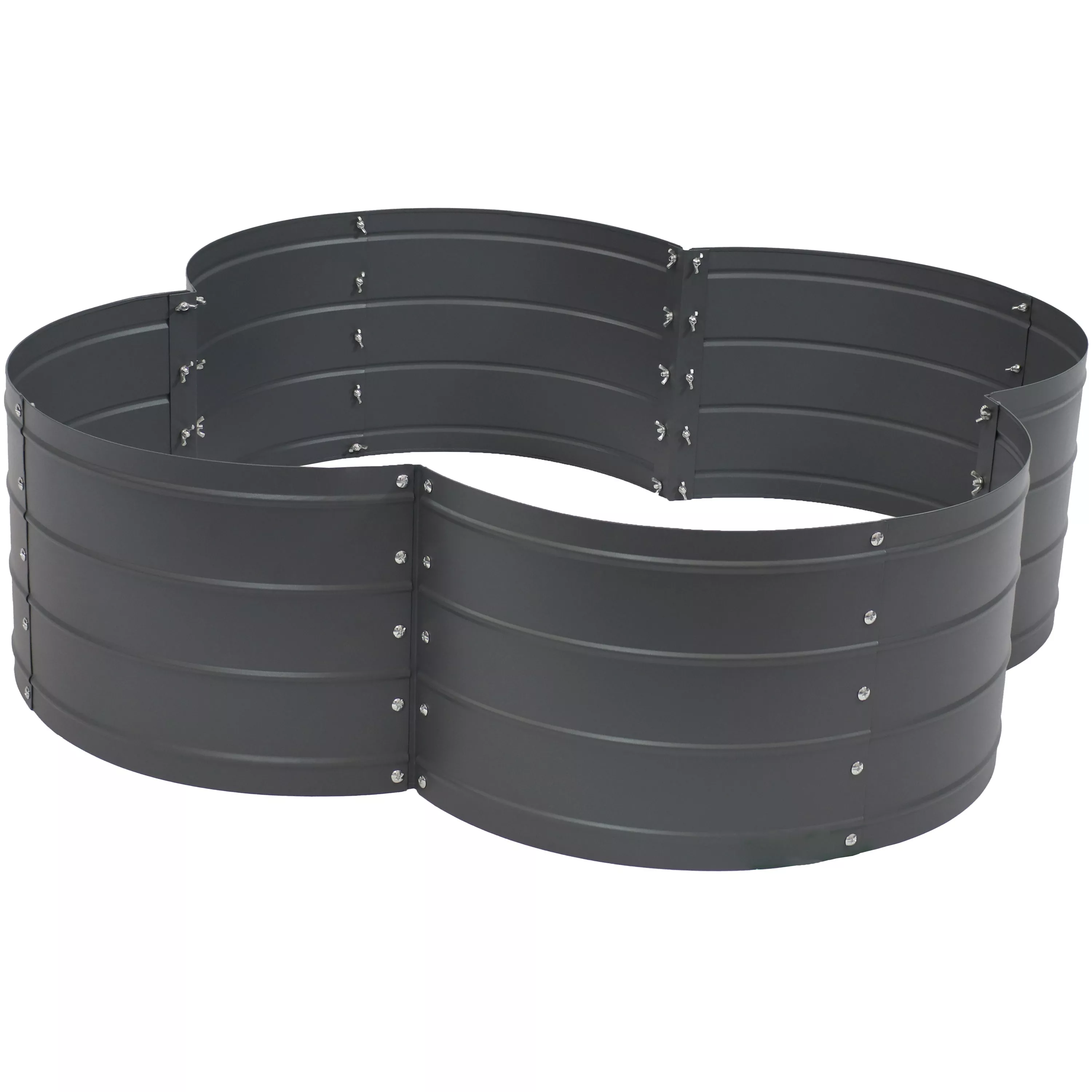 4-Leaf Clover-Shaped Galvanized Steel Raised Garden Bed