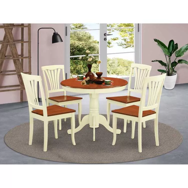 4-Person Dining Set - Kitchen Table & Chairs - 36 Inch