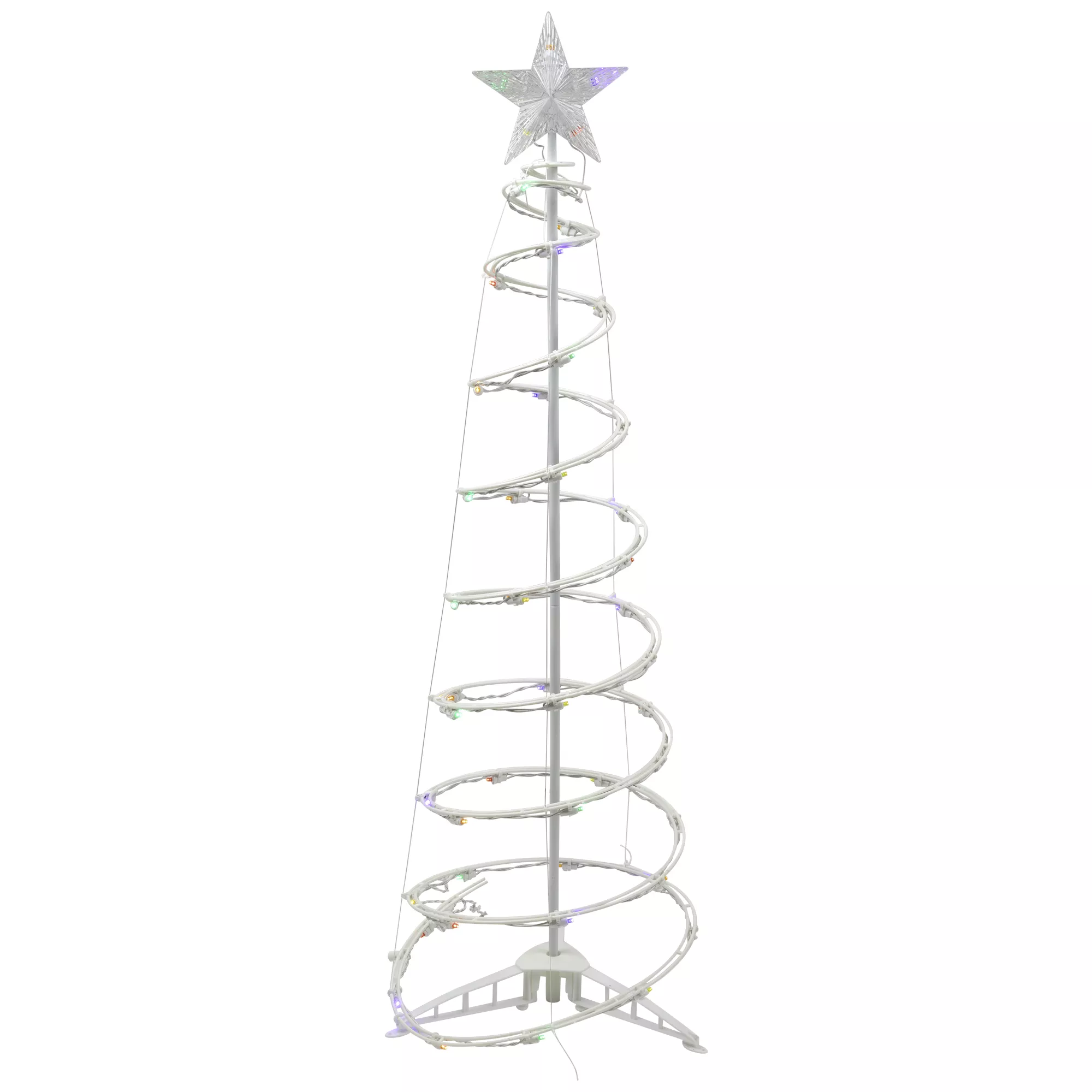 4ft LED Lighted Spiral Cone Tree Outdoor Christmas DecorationMulti Lights