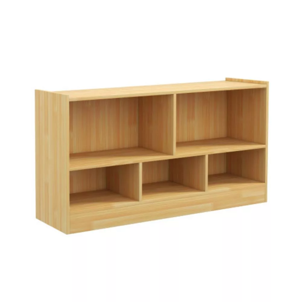 5 Cubbies Kids Toy Storage Organizer with 5 Sections-Yellow