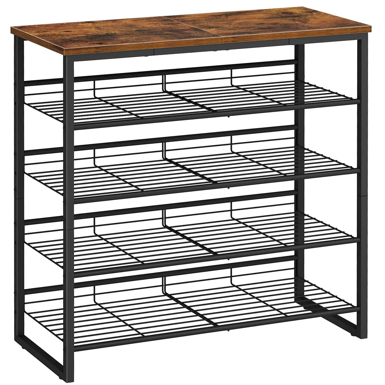 5-Tier Adjustable Shoe Rack, Space-Saving Organizer for Multiple Pairs