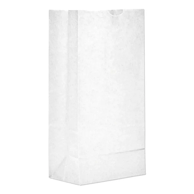 #5 White Paper Bag - 5 Pound - (500 - 10,000 Count)