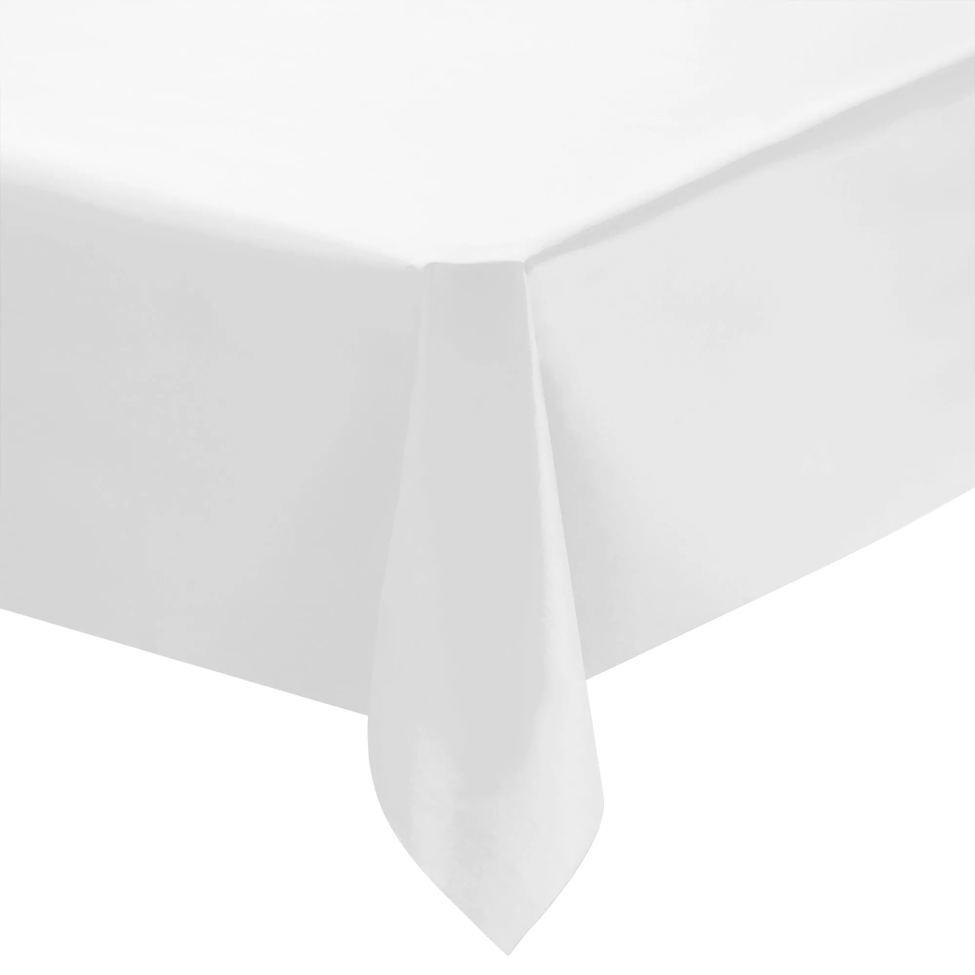 50" x 108" White Rectangular Linen-Like Tablecloths (12 Tablecloth)