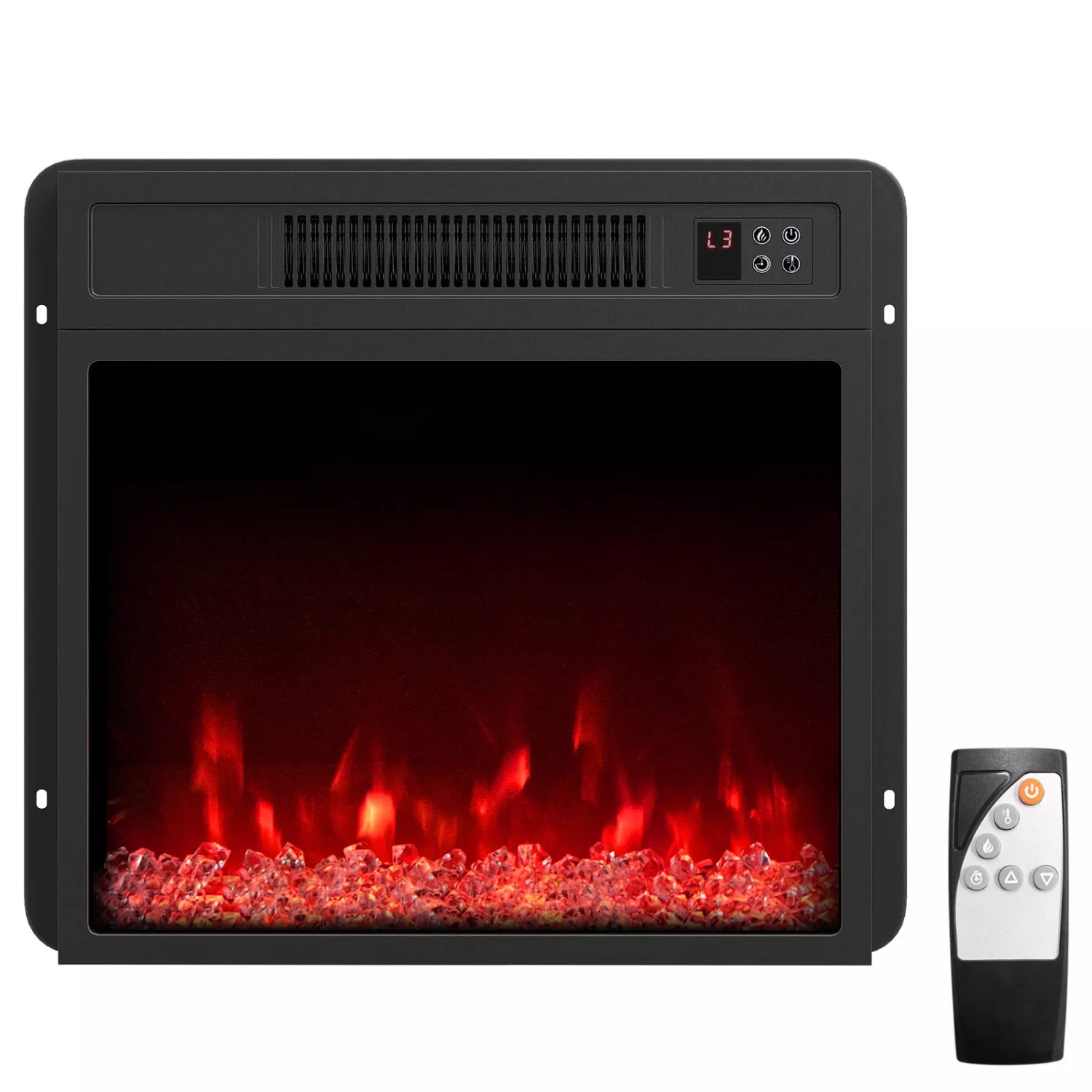 5000 BTU Electric Fireplace Insert 18 Inch with Remote and Flame Control