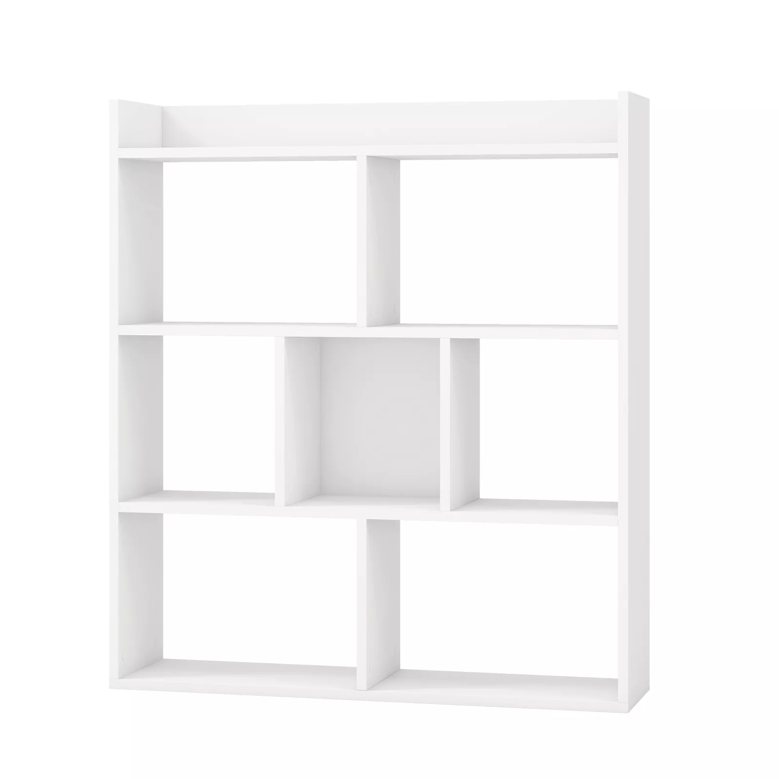 7-Cube Storage Bookshelf with Open Back Design and Anti-Tip Hardware