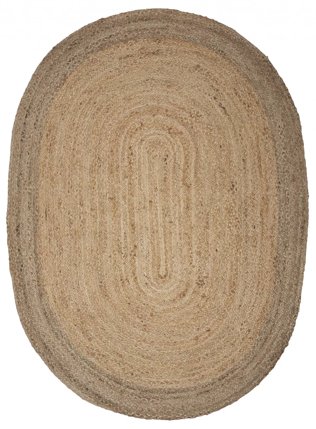 7 Natural Toned Oval Shaped Area Rug