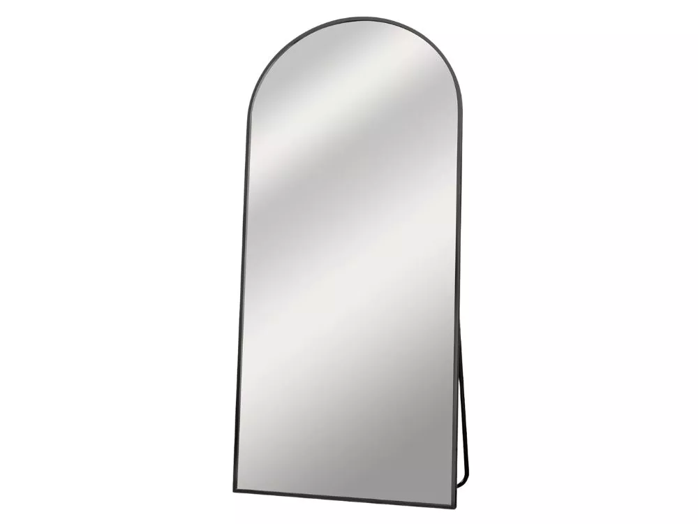 76x34 Inch Oversized Arched Full Length Floor Mirror Black