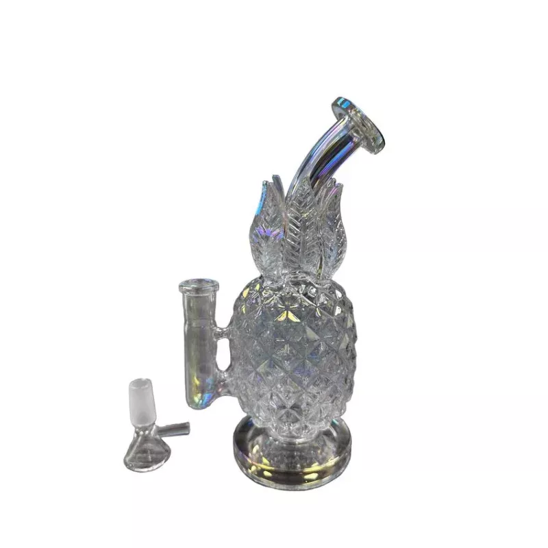 8.5" Pineapple Themed Water Pipe - Clear - (1 Count)