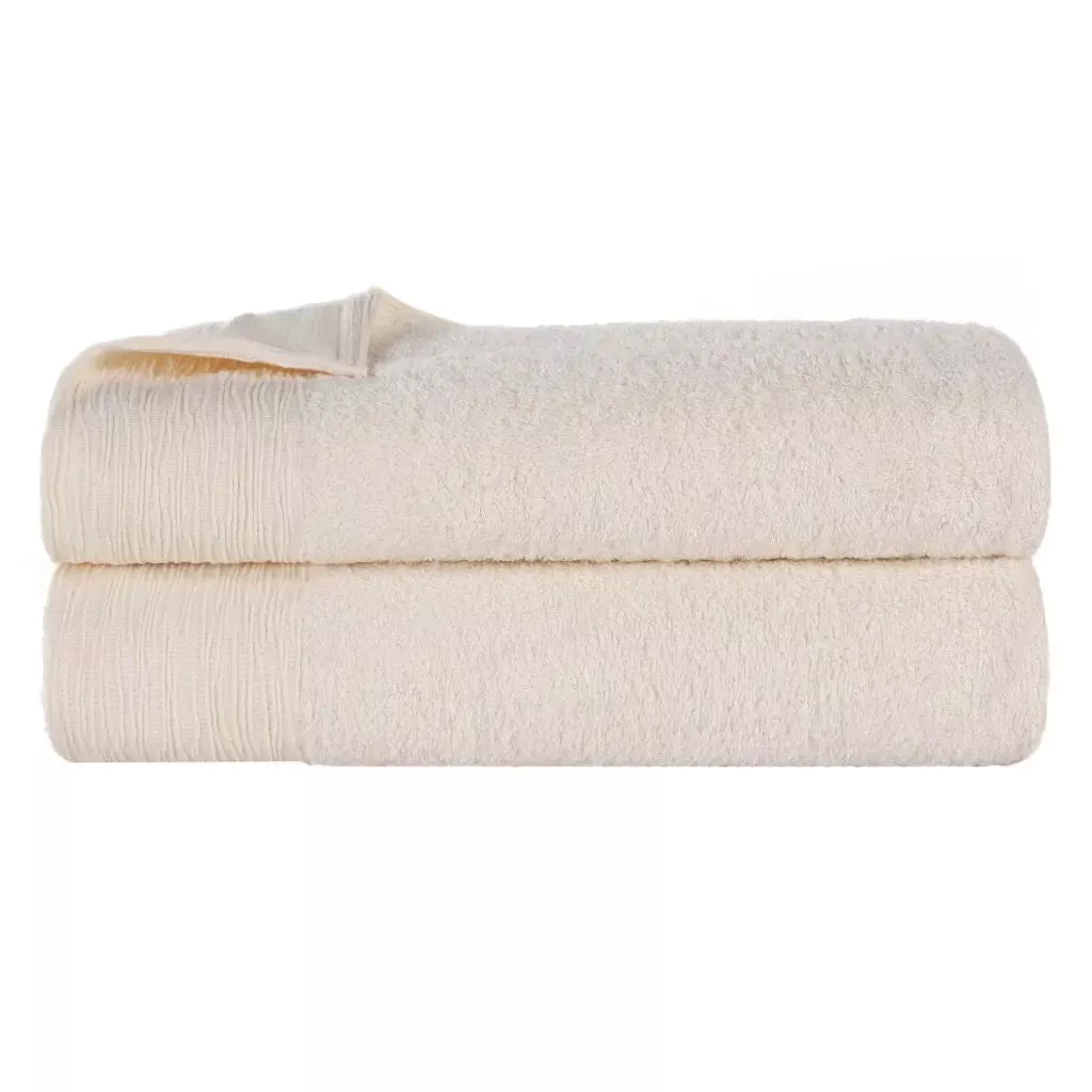 Absorbent Rayon Wicker Bath Sheets 2-Piece Set for Everyday Use