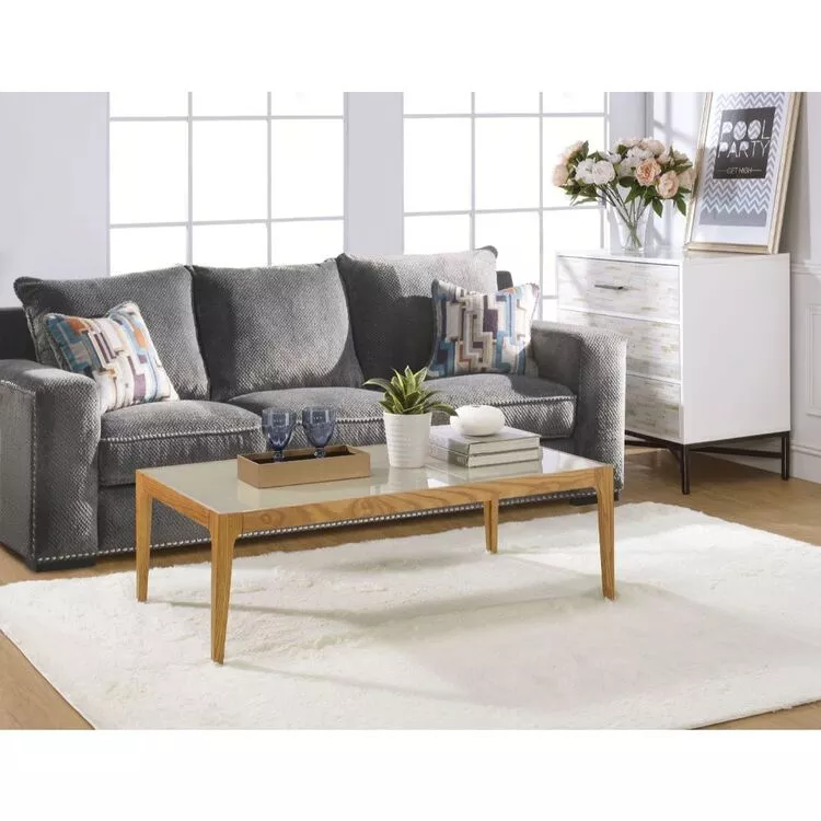 ACME Gwynn Coffee Table - Natural & Glass