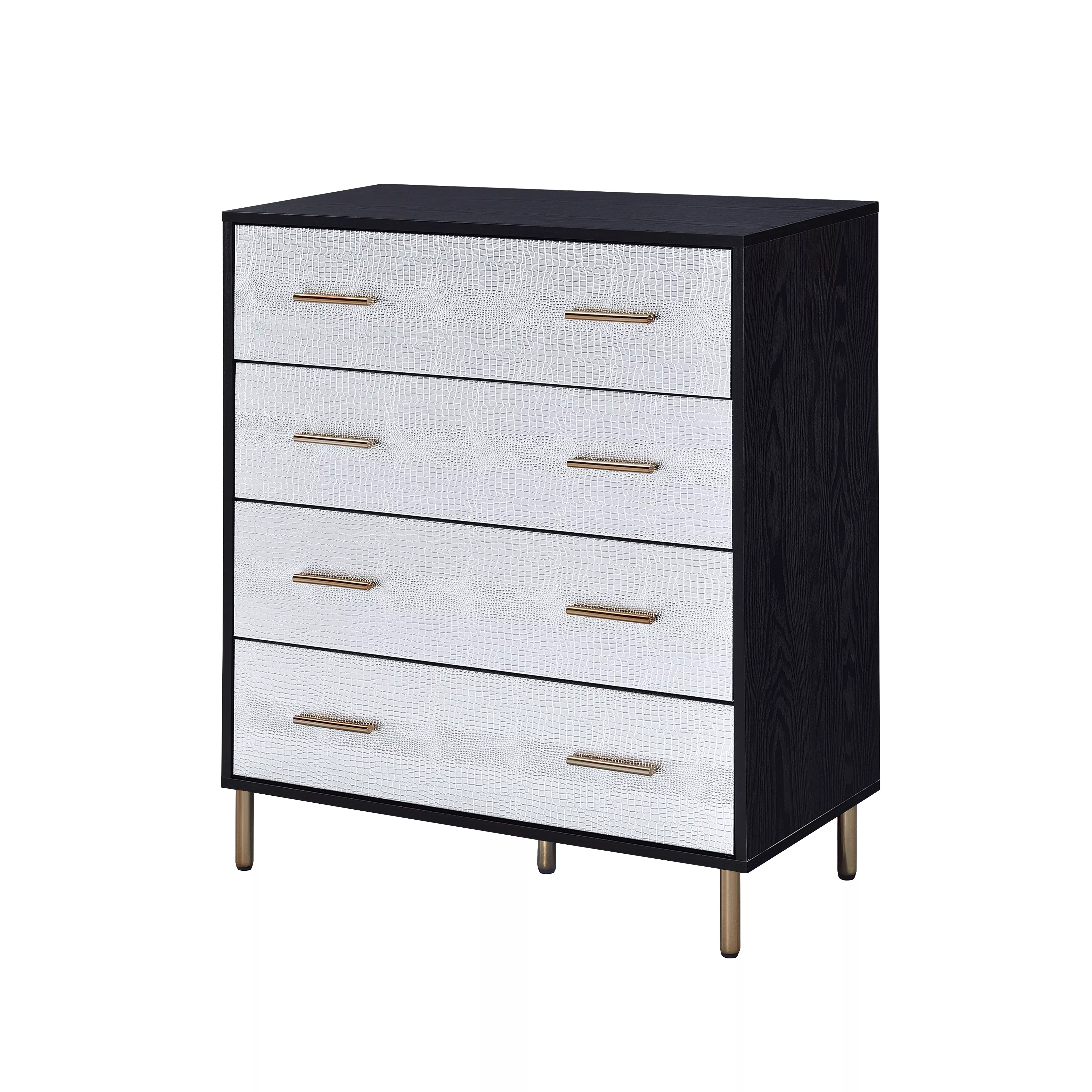 ACME Myles Chest, Black, Silver & Gold Finish