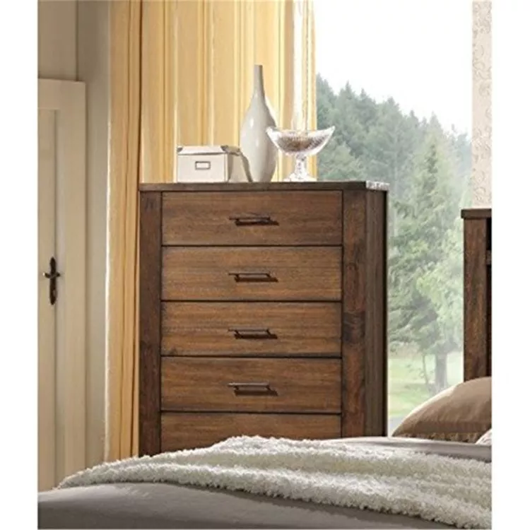 ACME Oak 5-Drawer Chest - Merrilee