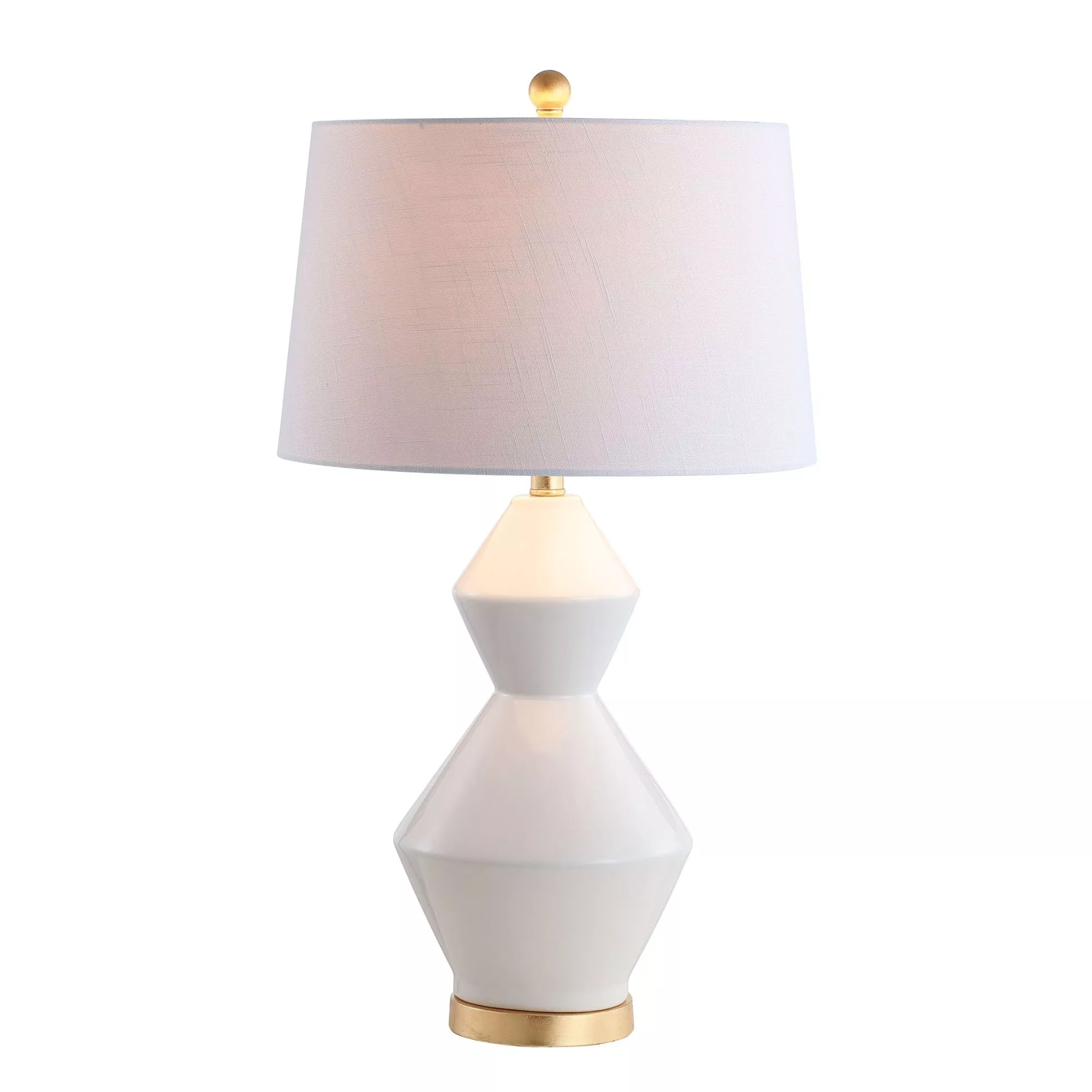 Alba Geometric Ceramicmetal LED Table Lamp