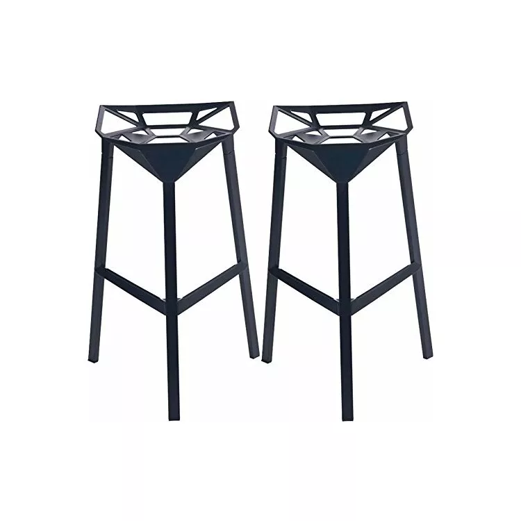 Aluminum Geometric Barstool Set of 2 - Mod Made