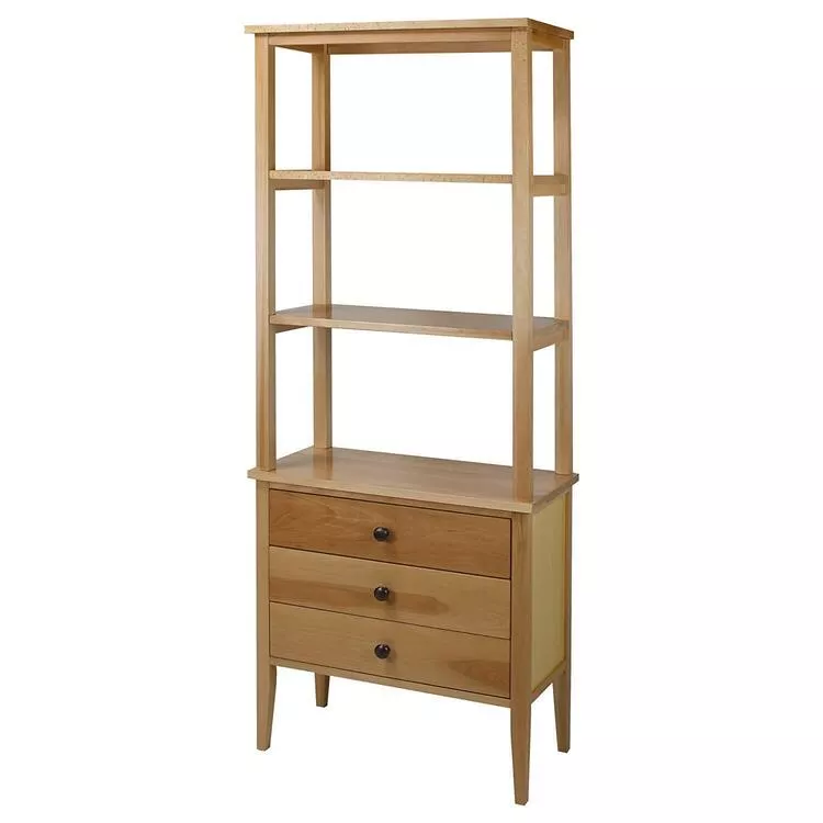 American Trails Solid Maple Bookcase with Drawers - Edison Style