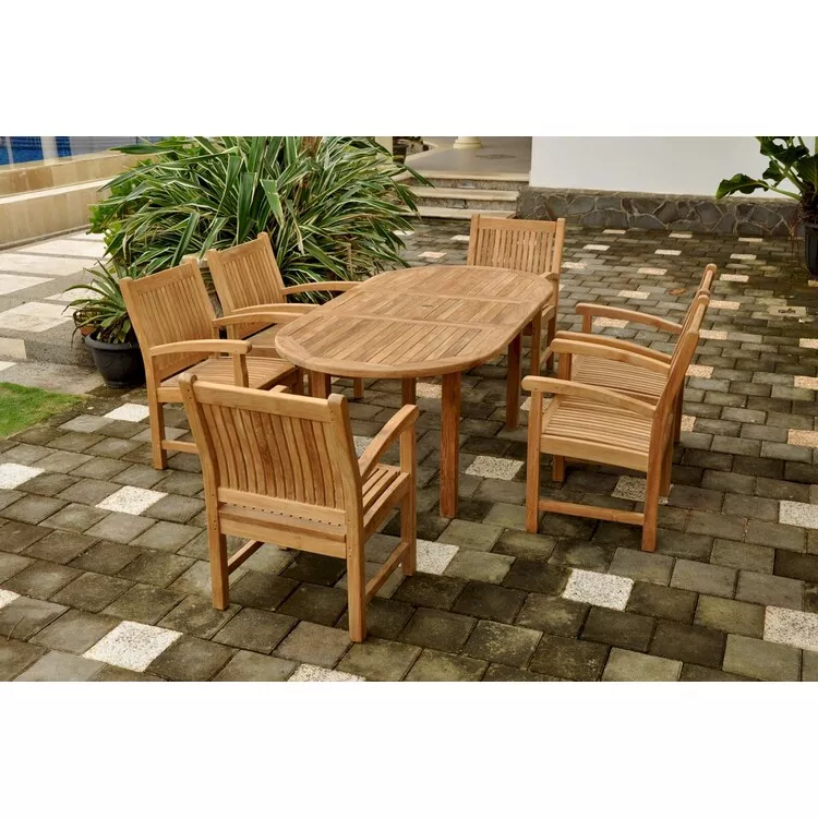 Anderson Teak Teak Dining Set - Oval Table & Chairs