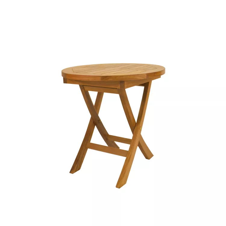 Anderson Teak Teak Folding Table - Bahama 20" Round Side Table