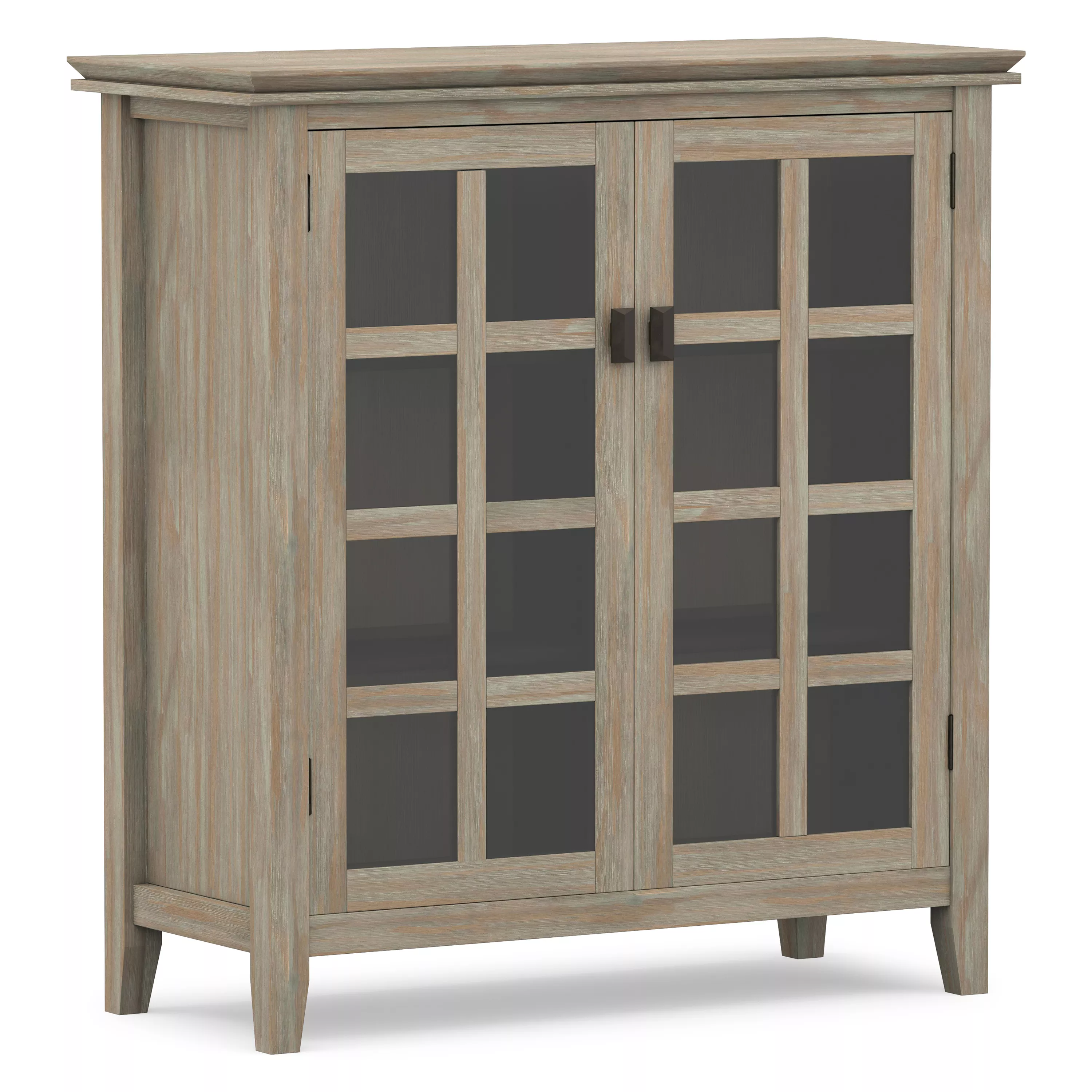 Artisan SOLID WOOD 38 inch Wide Transitional Medium Storage Cabinet in Distressed Grey
