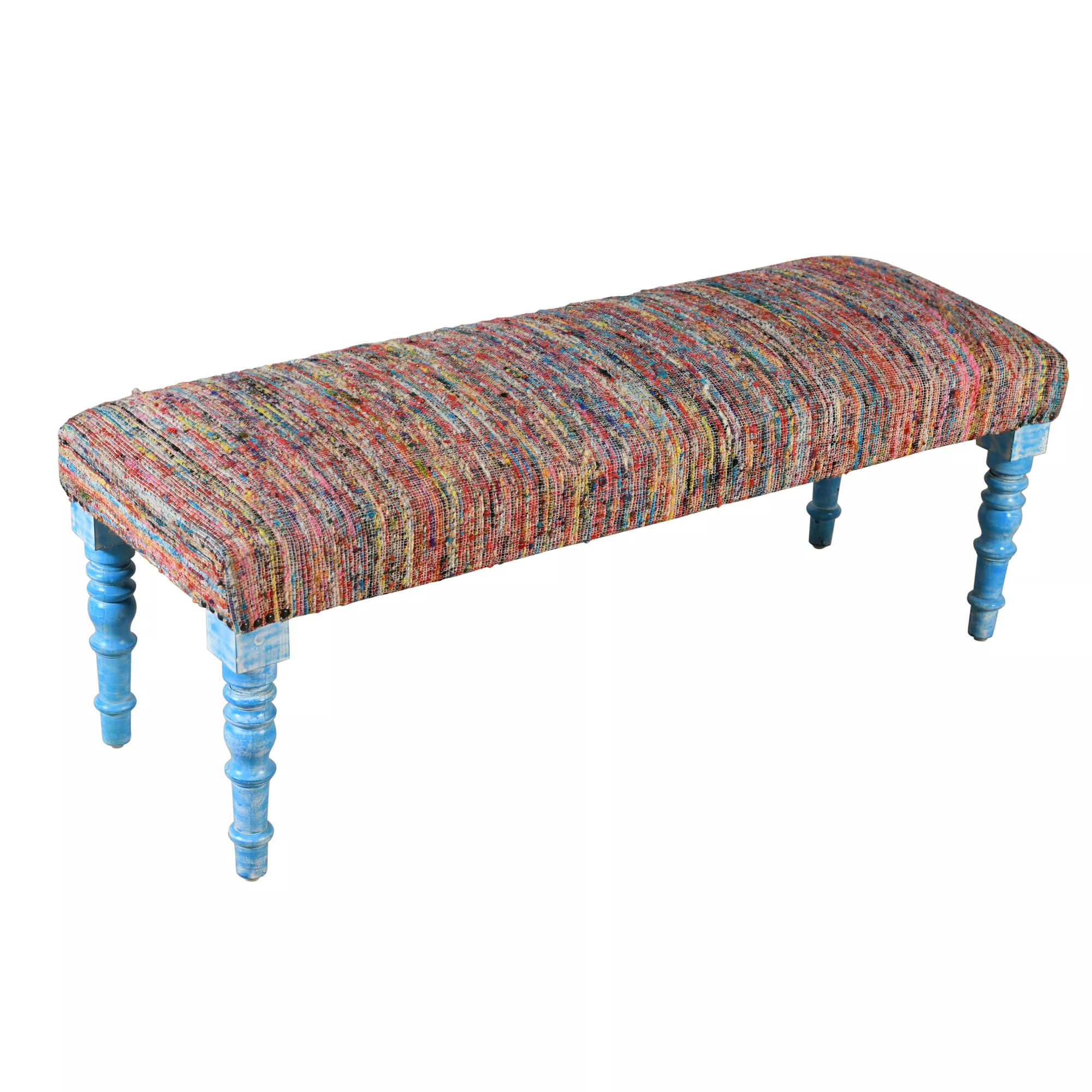 Ava Rainbow Striped Accent Bench