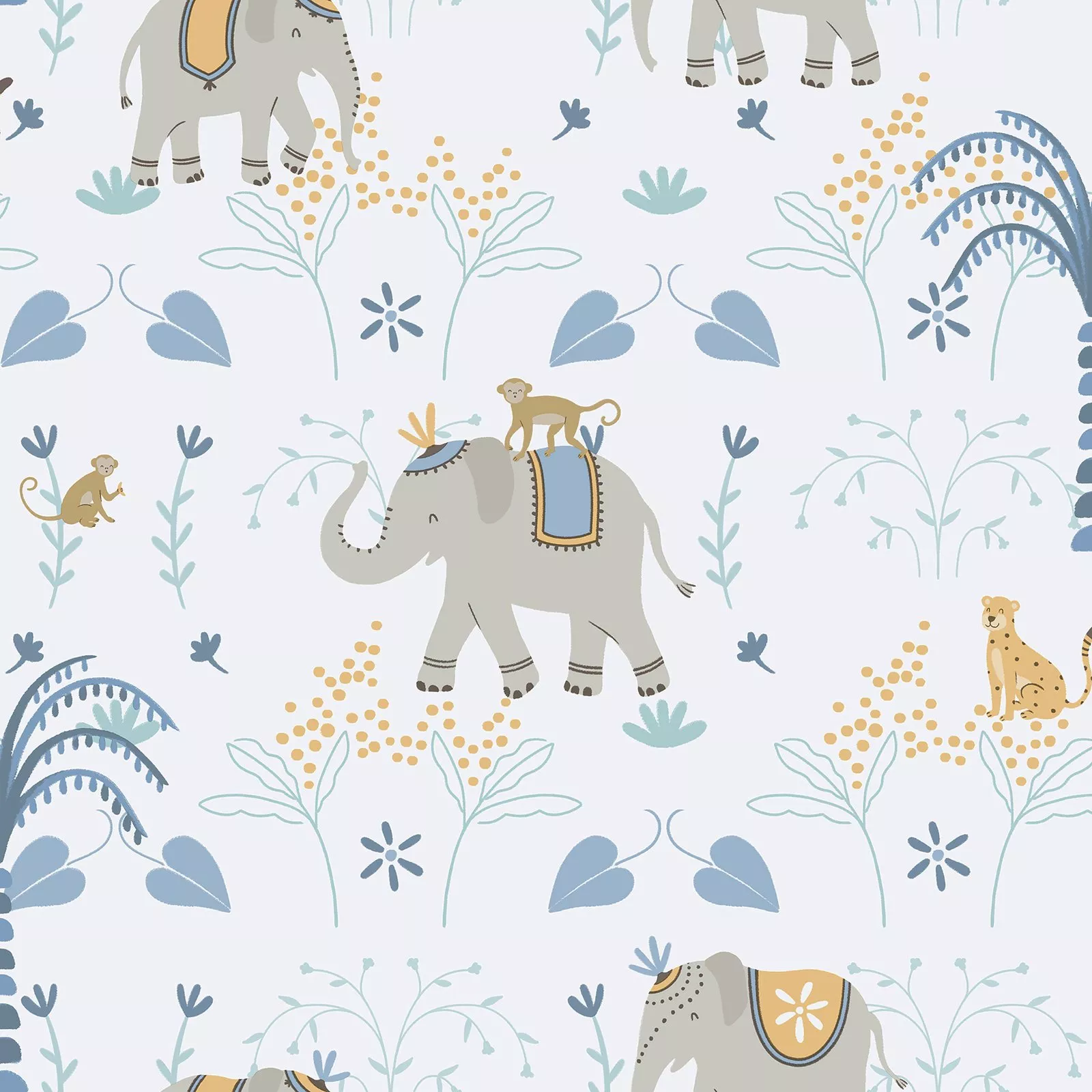 Bambino Elefun Blue Wallpaper 285-2