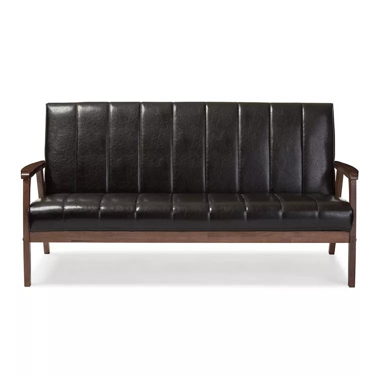 Baxton Studio Nikko Scandinavian 3-Seater Sofa