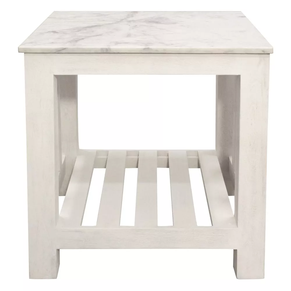 Bellamy Marble End Table in Sur Tone