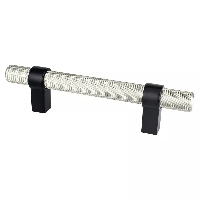 Berenson Radial Reign Pull in Brushed Nickel and Matte Black