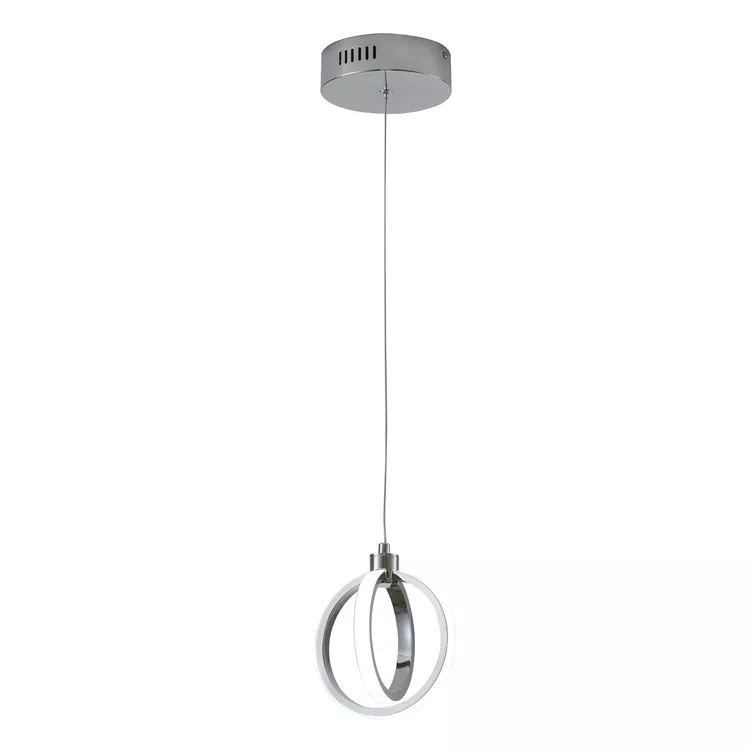 Bethel Modern Chrome LED Orb Pendant Light - Single Fixture