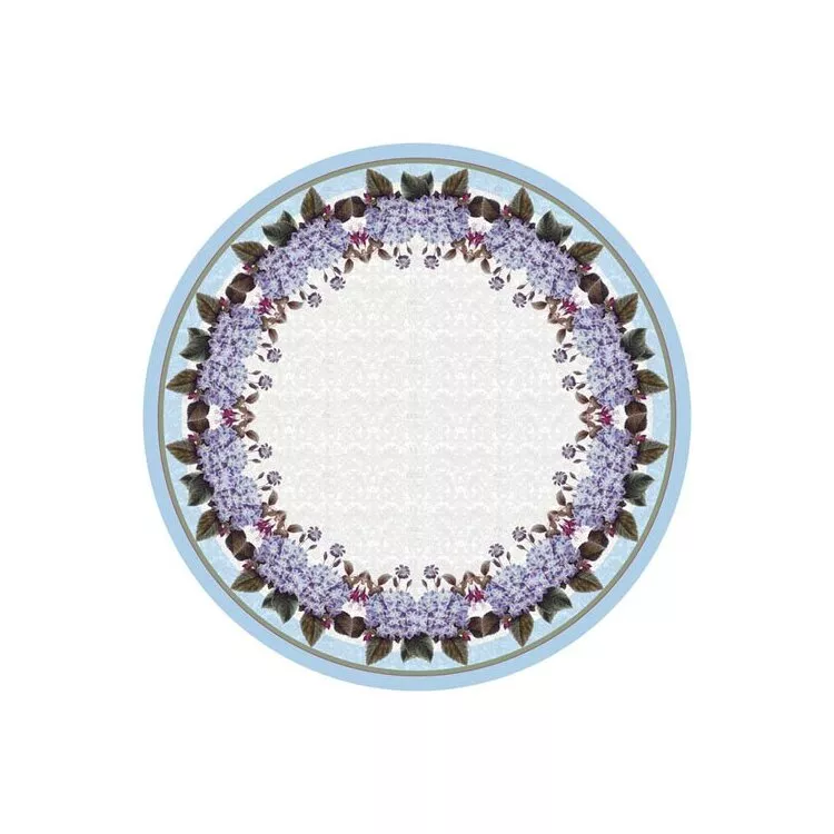 Betsy Drake Round Tablecloth - Hydrangea Design