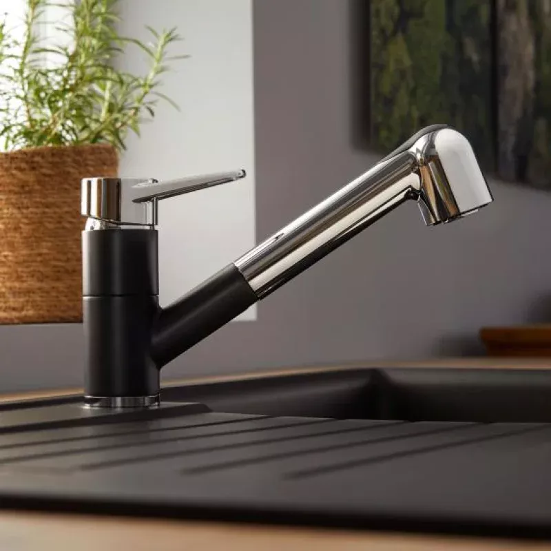 Blanco Wega-S II single-lever kitchen mixer tap, with pull-out spout
