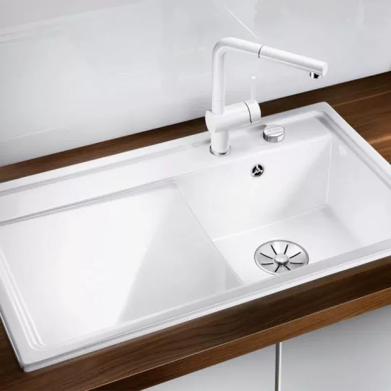 Blanco Zenar 45 S Sink White, Basin Right