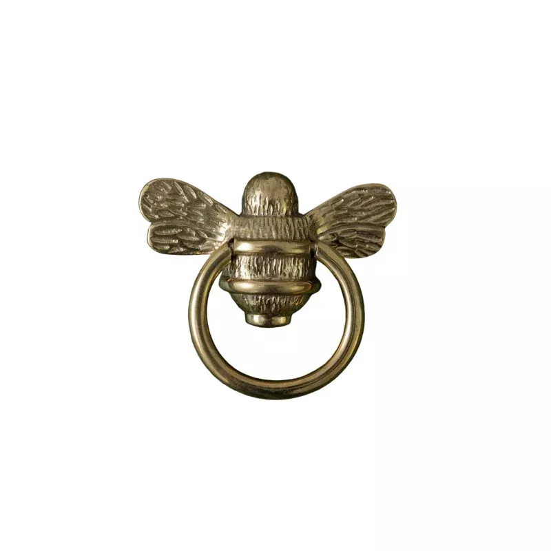 Brass Bee Ring Pull Cabinet Handle