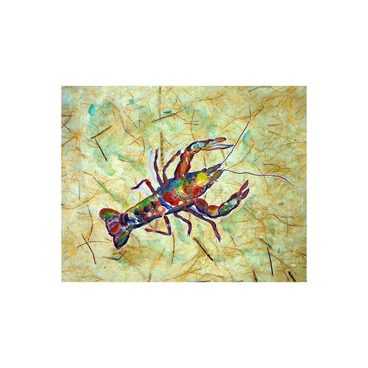 Brown Blue Red Polyester Wall Hanging 24x30 - Betsy Drake Interiors