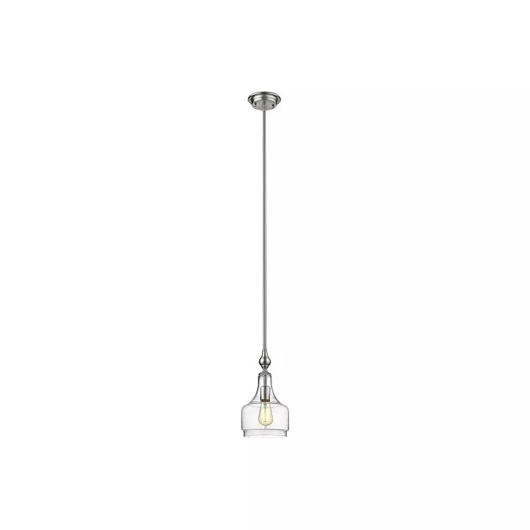 Brushed Nickel Ceiling Mini Pendant Light Fixture 8 Wide - Chloe Lighting