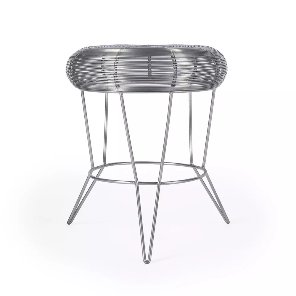 Butler Specialty Allen Decorative Wire Side Table, Silver