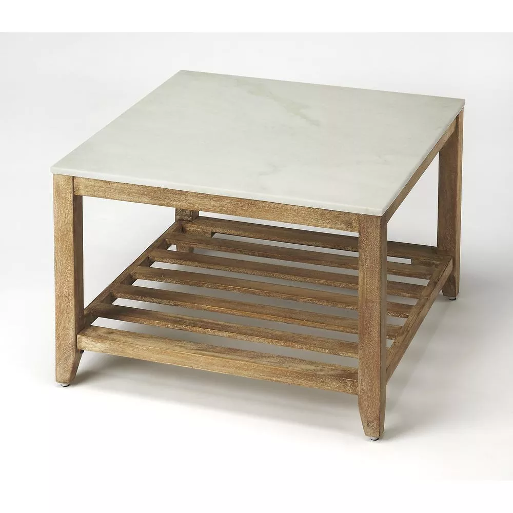 Butler Specialty Brayden Marble Bunching Coffee Table, Light Brown
