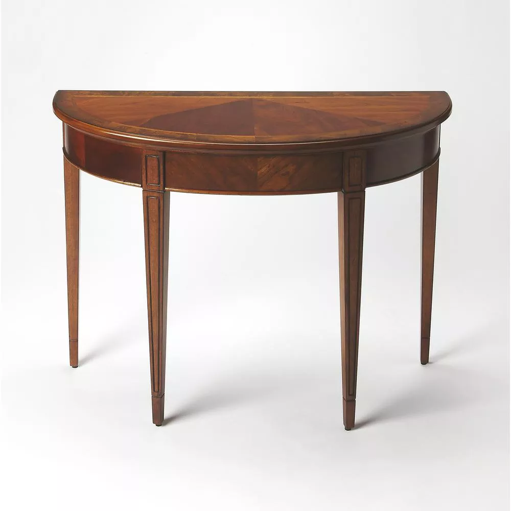 Butler Specialty Company Hampton Demilune Console Table, Medium Brown