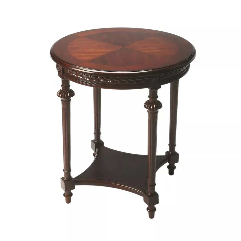 Butler Specialty Hellinger Round End Table, Dark Brown