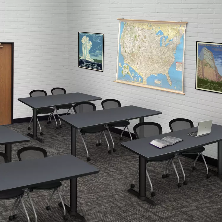 Cain 48" x 24" Training Table- Grey